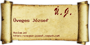 Üveges József névjegykártya