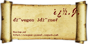 Üveges József névjegykártya