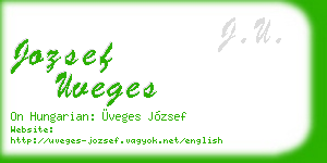 jozsef uveges business card